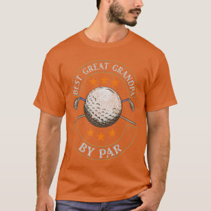 Camiseta Melhor Bisavô por Par Amante de Golfe Esportes ret