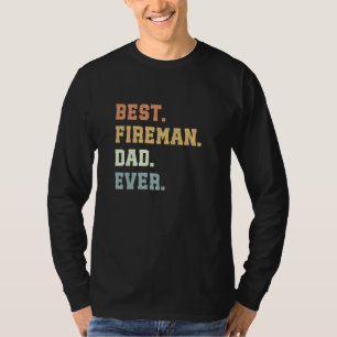 Camiseta Melhor Bombeiro Pai De Dia de os pais Engraçado Bo