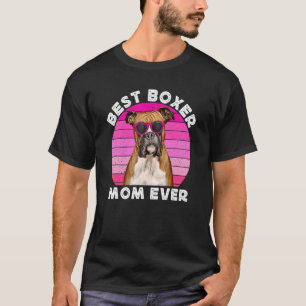 Camiseta Melhor Boxer Mãe Para Mulheres Retro Boxer Proprie