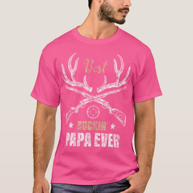 Camiseta Melhor Buckin Papa Caçadores De Veados Caçadores D (Frente)