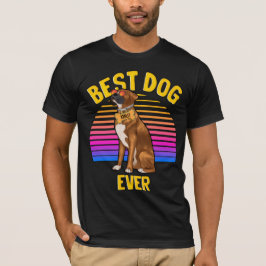 Camiseta Melhor Cachorro Boxer de Todos os Tempos Retro