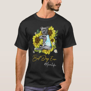 Camiseta Melhor Cachorro de Todos os Tempos Pitbull Girasso
