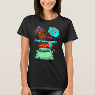 Camiseta Melhor Cachorro Engraçado, Novo Dia Positivo