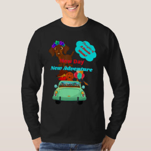 Camiseta Melhor Cachorro Engraçado, Novo Dia Positivo