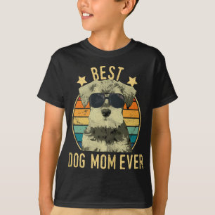 Camiseta Melhor Cachorro Mãe Alguma Vez Miniatura Schnauzer