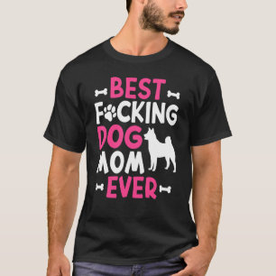 Camiseta Melhor Cachorro Mãe Americana Akita Inu