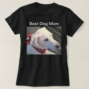 Camiseta Melhor Cachorro Mãe Branca Labrador Retriever Mis