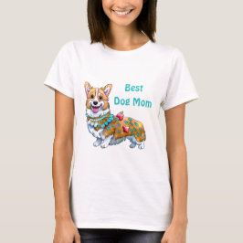 Camiseta Melhor Cachorro Mãe Corgi para um bom humor
