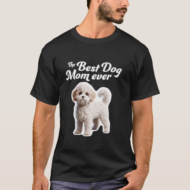 Camiseta Melhor Cachorro Mãe De Maltipoo (Frente)