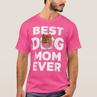 Camiseta Melhor Cachorro Mãe De Touro Americano Soprando Ca