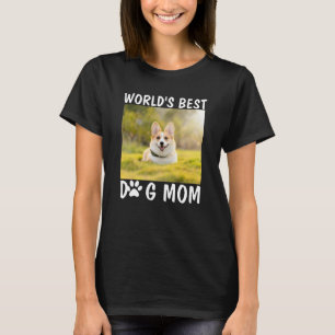Camiseta Melhor Cachorro Mãe Personalizada Foto de Pet do M