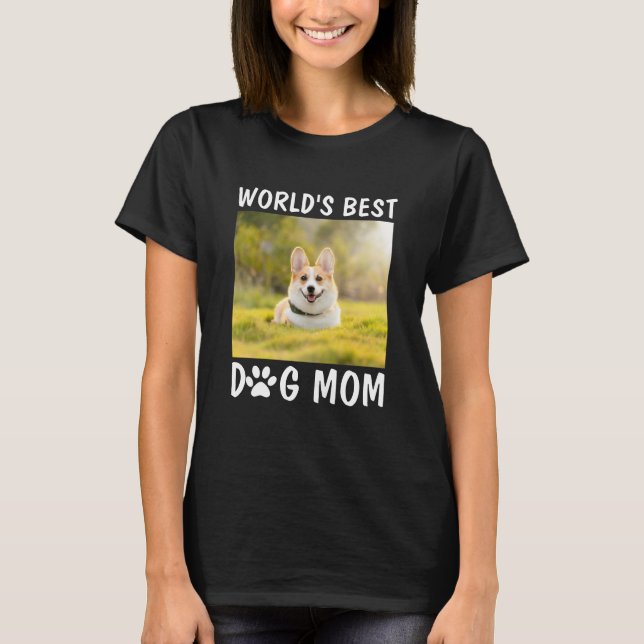 Camiseta Melhor Cachorro Mãe Personalizada Foto de Pet do M (Frente)