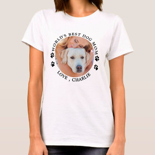 Camiseta Melhor Cachorro Mãe Personalizada Foto de Pet Pers