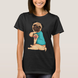 Camiseta Melhor Cachorro Mãe Pug Pai Gráfico de Workout Bon