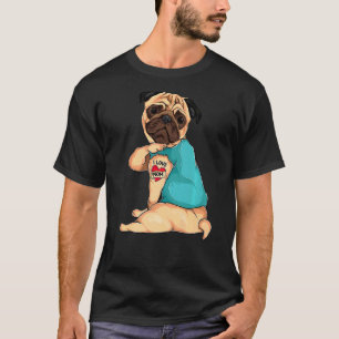 Camiseta Melhor Cachorro Mãe Pug Pai Gráfico de Workout Bon