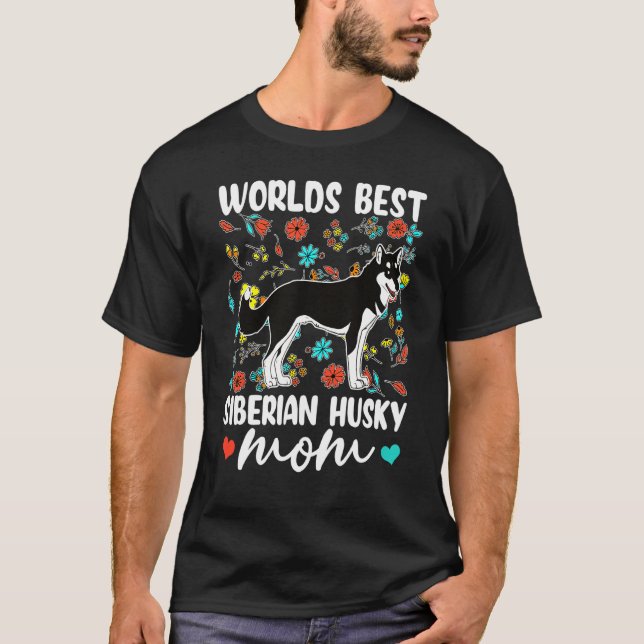 Camiseta Melhor Cachorro-Mãe Siberiano (Frente)
