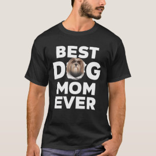 Camiseta Melhor Cachorro Mamãe Alguma Vez Lhasa Apso Amante