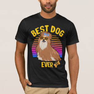 Camiseta Melhor cachorro Shih tzu de todos os tempos retrô