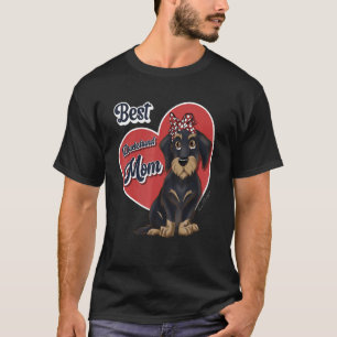 Camiseta Melhor Cães com Cabelo Escuro e Bonito Mãe