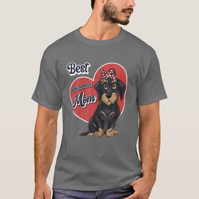 Camiseta Melhor Cães com Cabelo Frio Cute da Mãe (Frente)