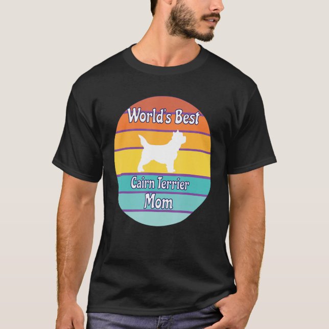 Camiseta Melhor Cairn Terrier Mãe (Frente)