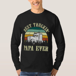 Camiseta Melhor Caminhoneiro Papai de Todos os Tempos Camin