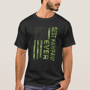 Camiseta Melhor Camuflagem de Dia de os pais Pawpaw Ever Am