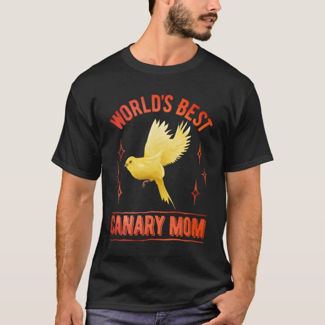 Camiseta Melhor Canário da Mãe Canários da Família Bird Lov (Frente)