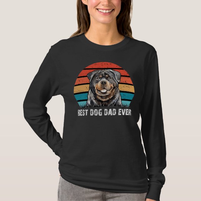 Camiseta Melhor Canino Nunca Rottweiler (Frente)