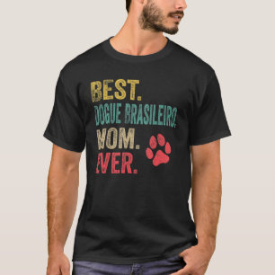 Camiseta Melhor Cão Brasileiro Mãe Vintage Cão-Mãe