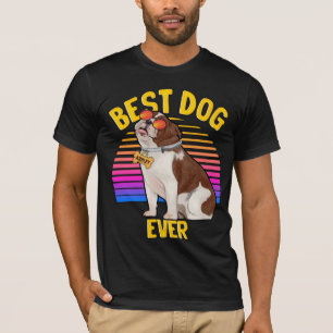 Camiseta Melhor Cão-Bulldog Inglês Alguma Vez Trazendo Cami