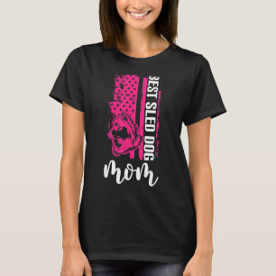 Camiseta melhor cão de trenó, mãe de trenó correndo