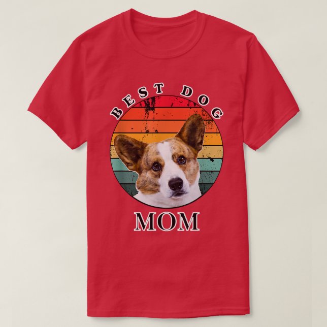 Camiseta Melhor Cão Mãe Cardigan Welsh Corgi (Frente do Design)
