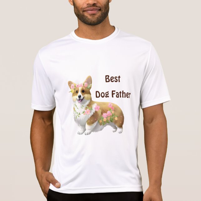 Camiseta Melhor Cão Padre Corgi para um bom humor (Frente)
