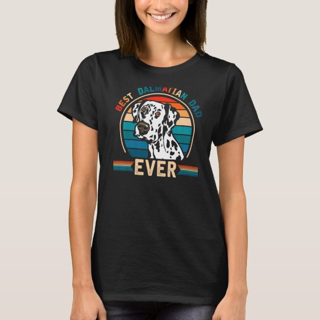 Camiseta Melhor Cão Pai Dalmático (Frente)
