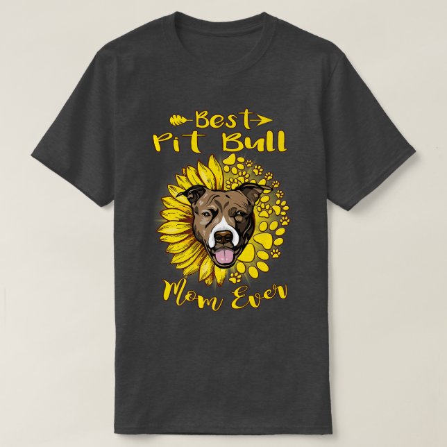 Camiseta Melhor Cão-Touro Mamãe Cachorro Engraçado De Cacho (Frente do Design)
