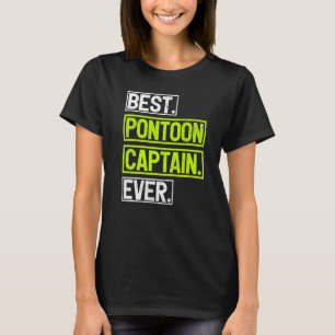 Camiseta Melhor Capitão de Pontão de Todos os Tempos Barco