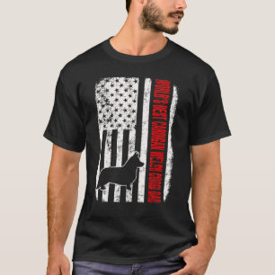 Camiseta Melhor Cardigan Welsh Corgi Pai do Mundo Bandeira