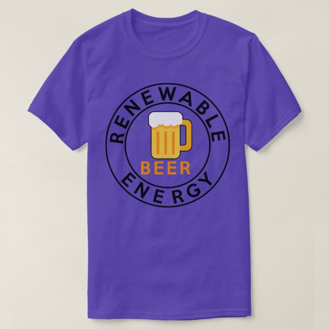 Camiseta Melhor cerveja de energia renovável Eu amo cerveja (Frente do Design)