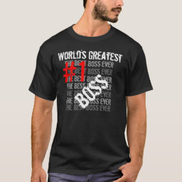 Camiseta Melhor Chefe do Mundo em Todo o Mundo