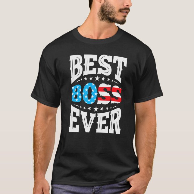 Camiseta Melhor Chefe Em 4 De Julho Usa Ameri (Frente)