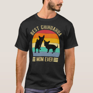 Camiseta Melhor Chihuahua Mãe Alguma Vez Retro Vintage Cach