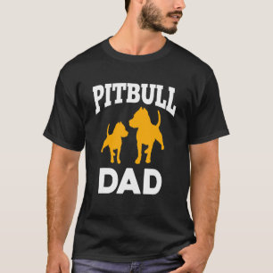 Camiseta Melhor Citação de Pai do Pitbull Cachorro Família