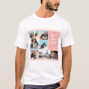 Camiseta Melhor Colagem de Dias de as mães de Foto Ever 5 