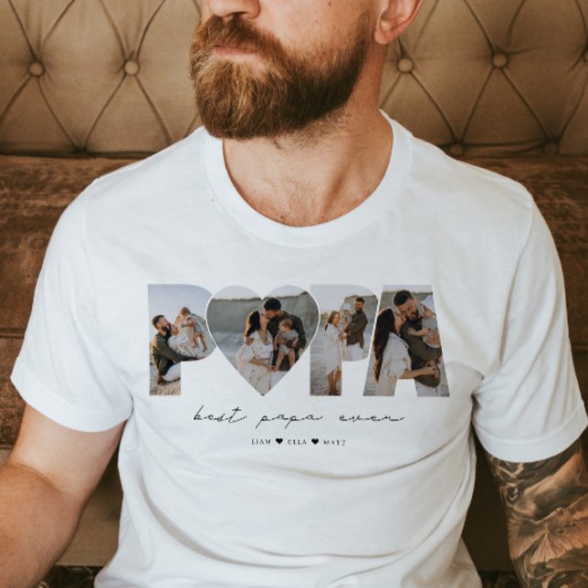 Camiseta Melhor Colagem de Fotografias de Papa Ever 4 para  (Criador carregado)