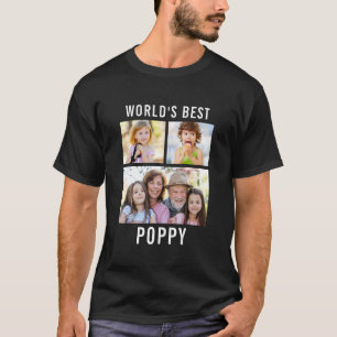 Camiseta Melhor Colagem de Fotos 3 Texto Preto Poppy do Mun