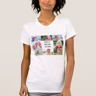 Camiseta Melhor Colagem de Fotos da Mãe
