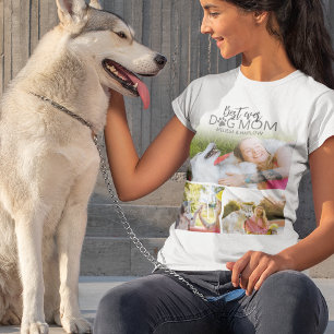 Camiseta Melhor Colagem de Fotos da Mãe de Cão