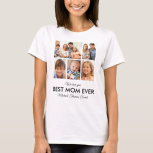 Camiseta Melhor Colagem de Fotos de Dia de as mães da Mãe