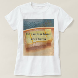 Camiseta Melhor com a Camisa-T de Foodie Manteiga